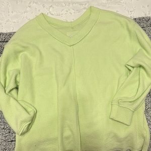 Aerie Neon Green Oversized Pull Over